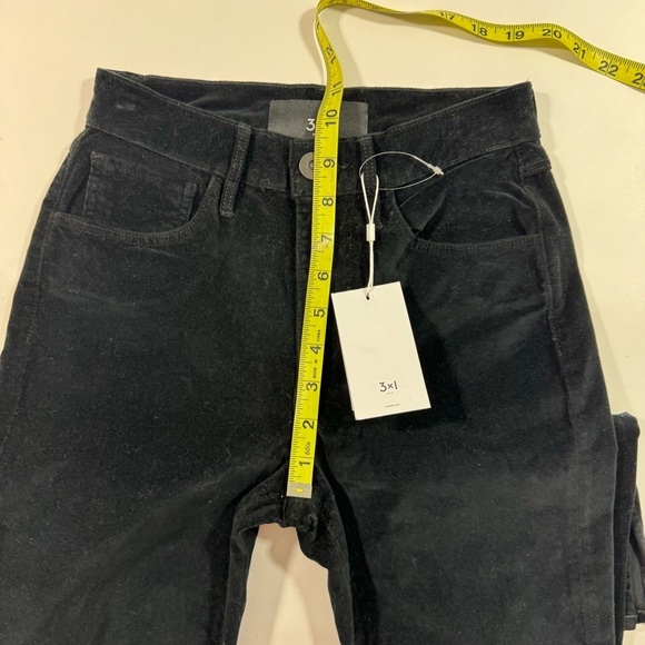 New 3x1 Three By One Higher Ground Velvet Pants Mini Split Leg - Picture 9 of 10